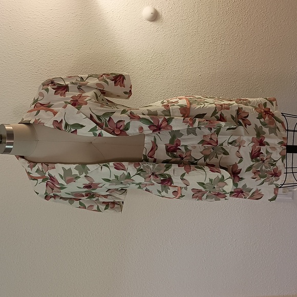 80s Vintage Tropical Dawn Joy Skirt/Blouse Set - Picture 1 of 5